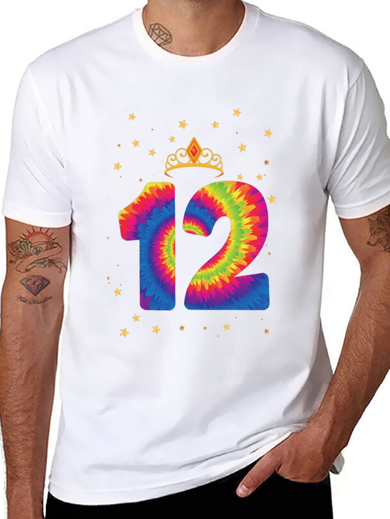 Tie Dye 12th Birthday Tee