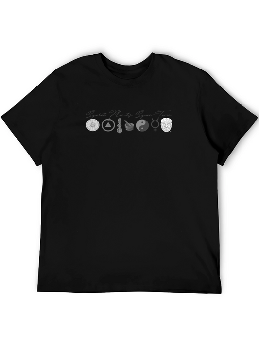 Symbolic Graphic Print Black T-Shirt