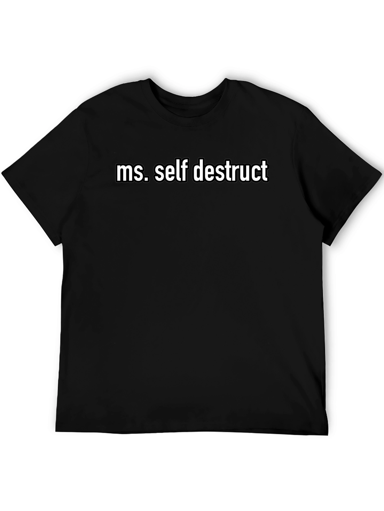 Ms. Self Destruct Black Graphic Tee