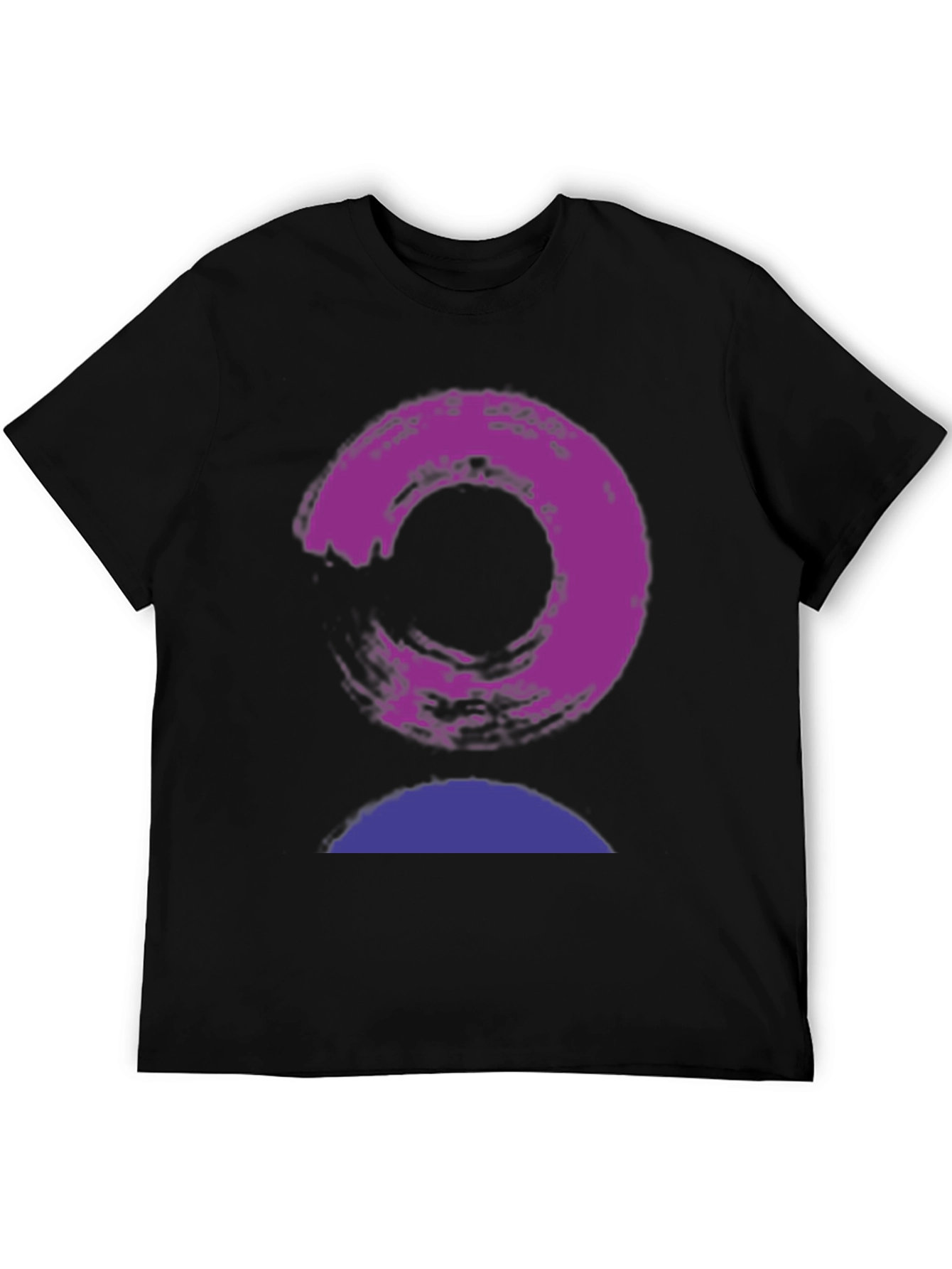Abstract Circle Graphic Mens Black T-Shirt
