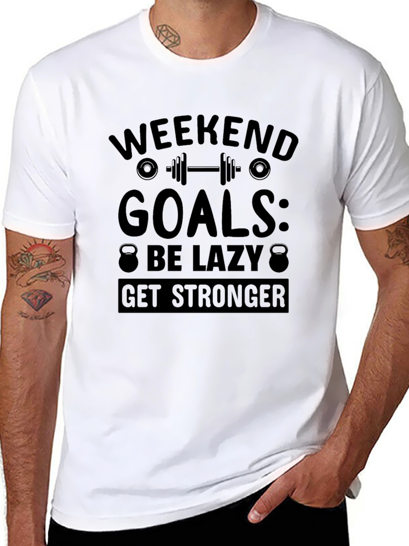 Weekend Goals T-Shirt - Lazy & Strong