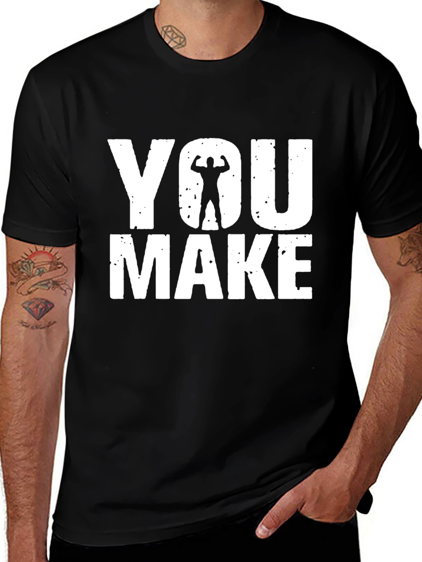 You Make Graphic Print Crew Neck T-Shirt