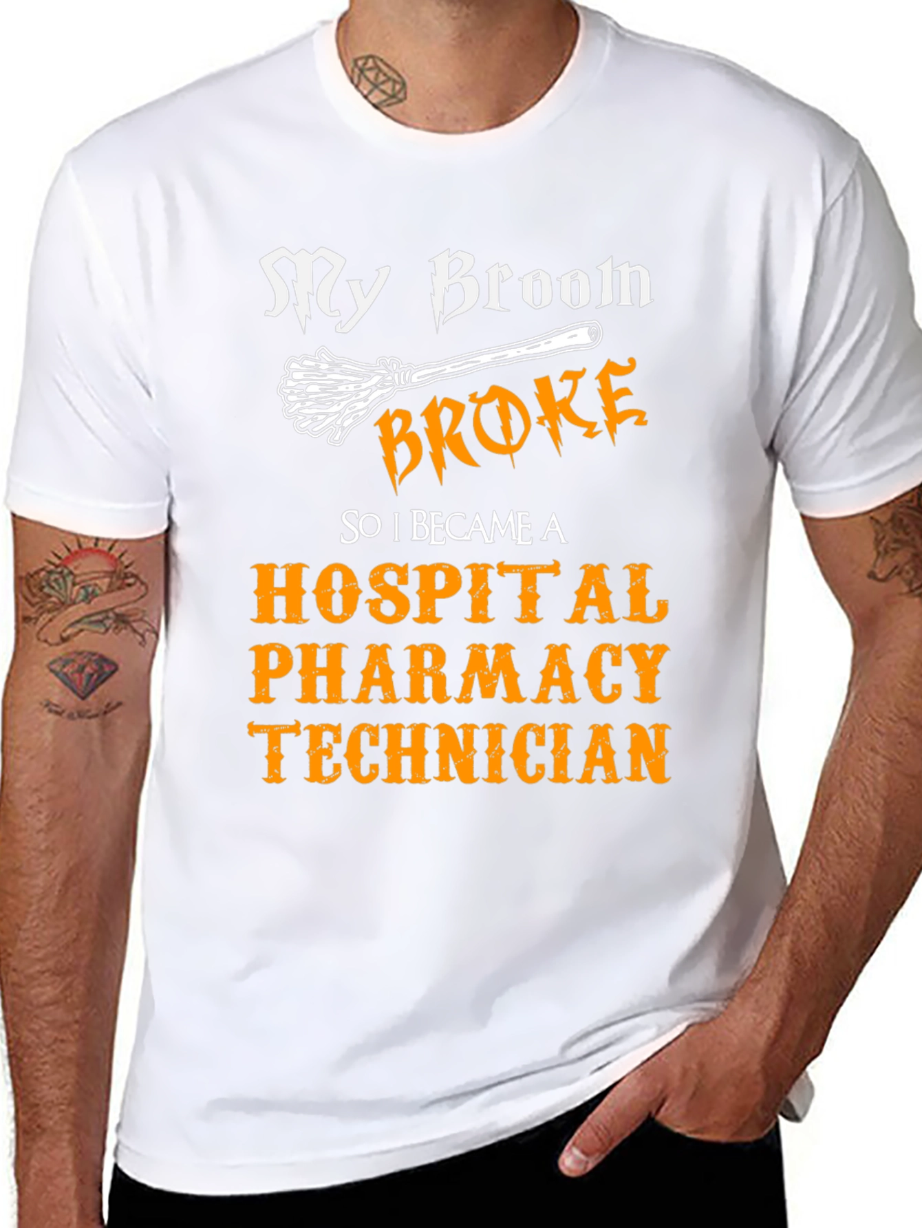 My Broom Broke Hospital Pharmacy Technician T-Shirt