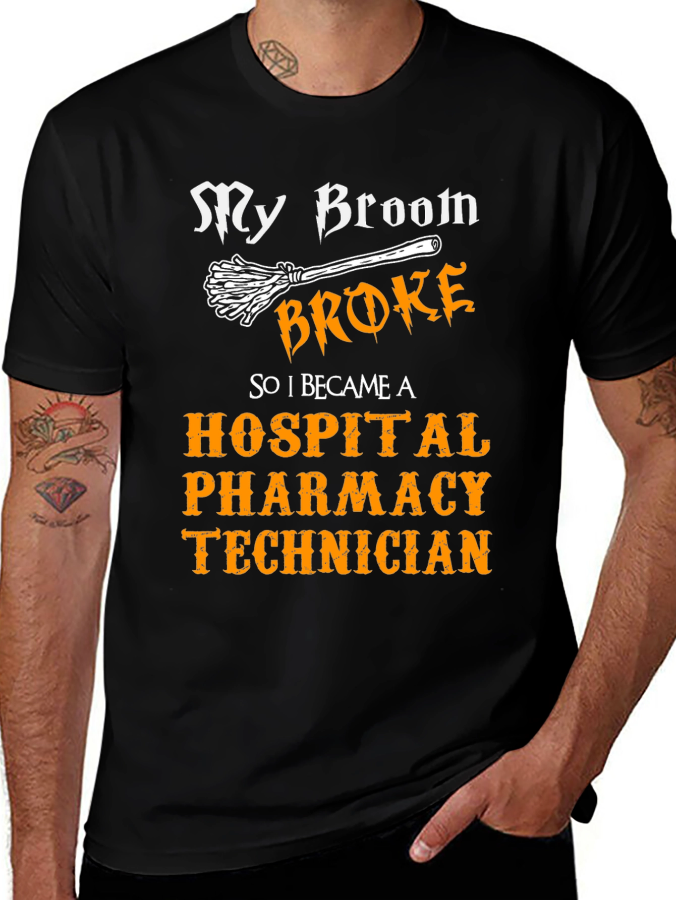 My Broom Broke Hospital Pharmacy Technician T-Shirt