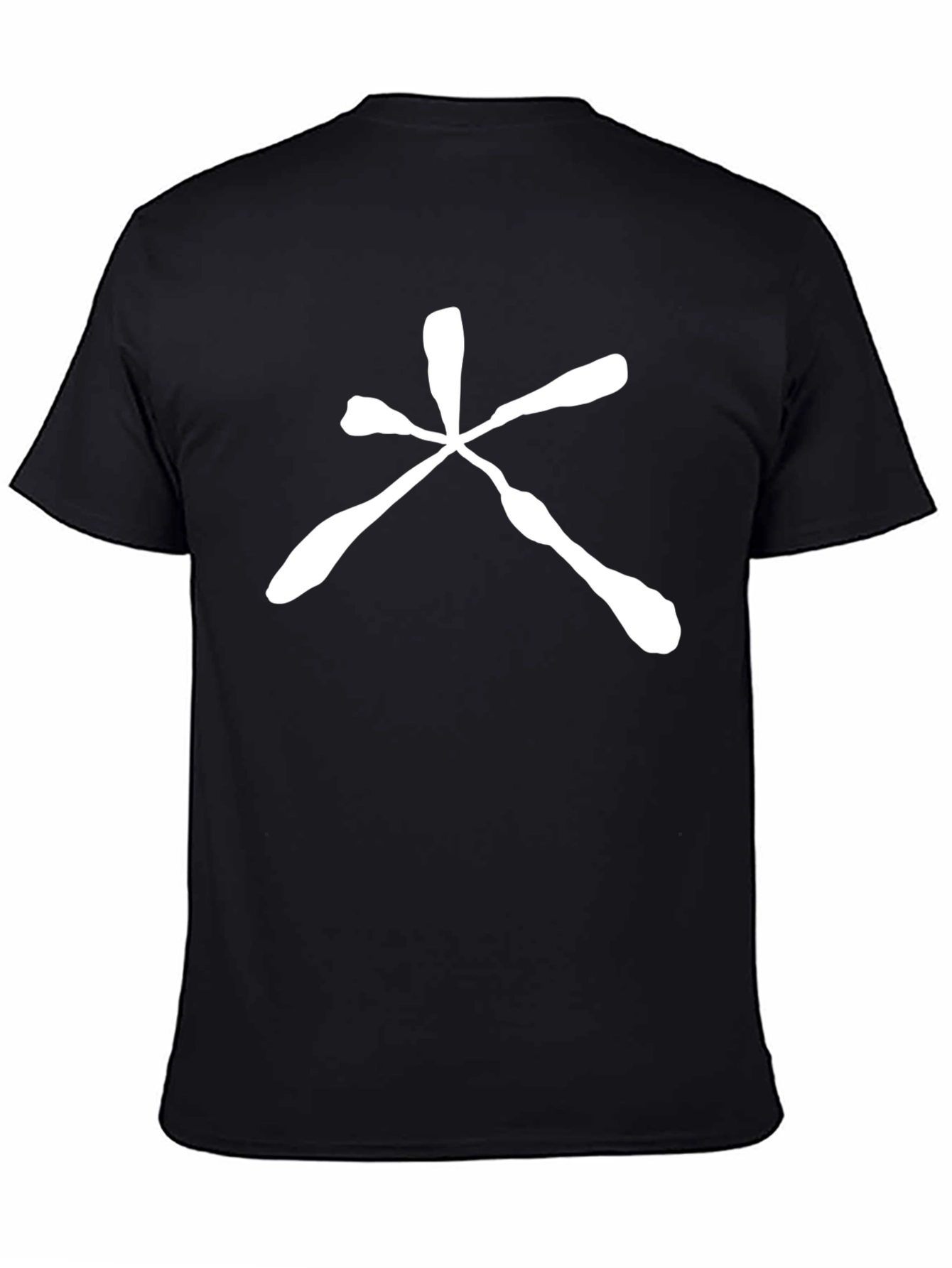 Black T-Shirt with White Chinese Character