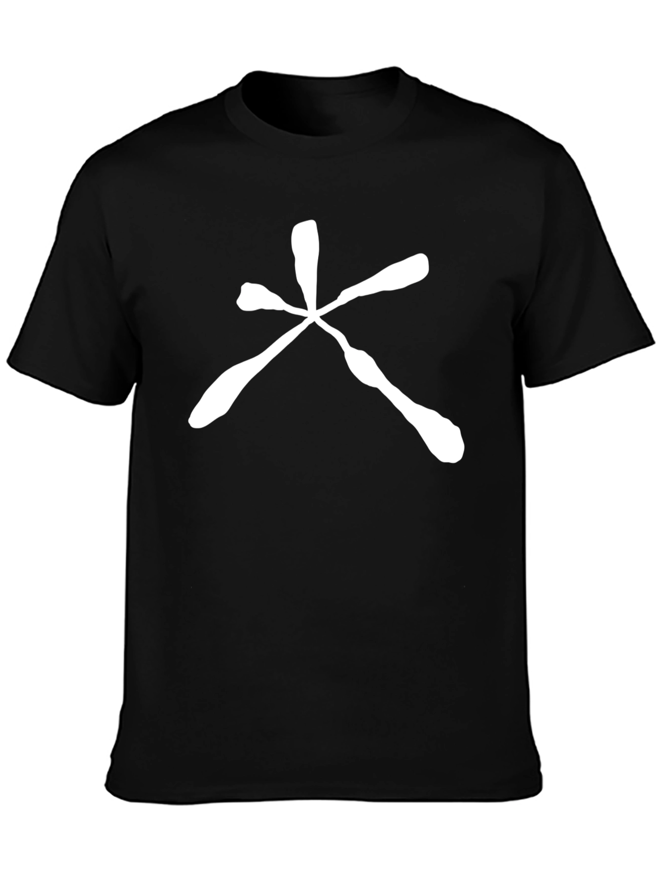 Black T-Shirt with White Chinese Character
