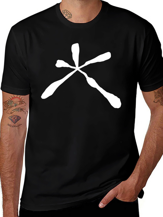 Black T-Shirt with White Chinese Character