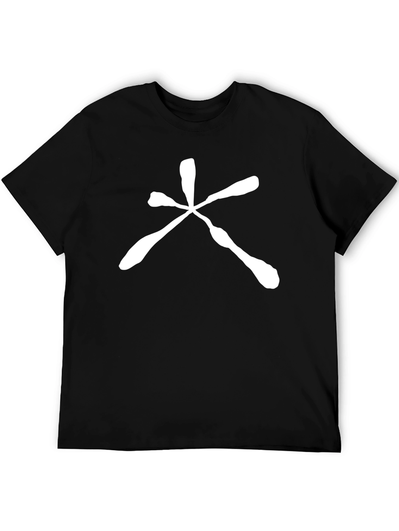 Black T-Shirt with White Chinese Character