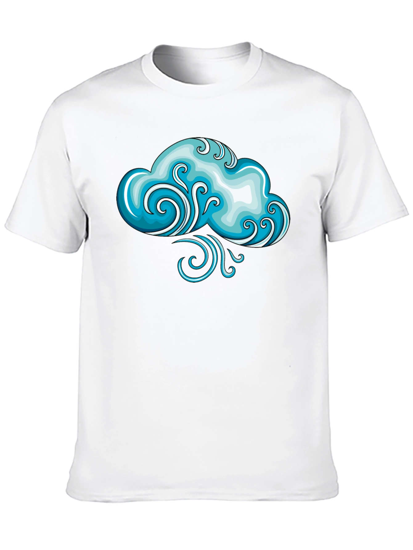 Whimsical Weather Cloud Graphic Tee - Black