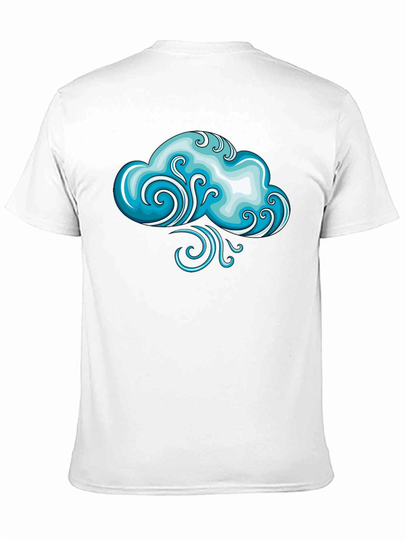 Whimsical Weather Cloud Graphic Tee - Black