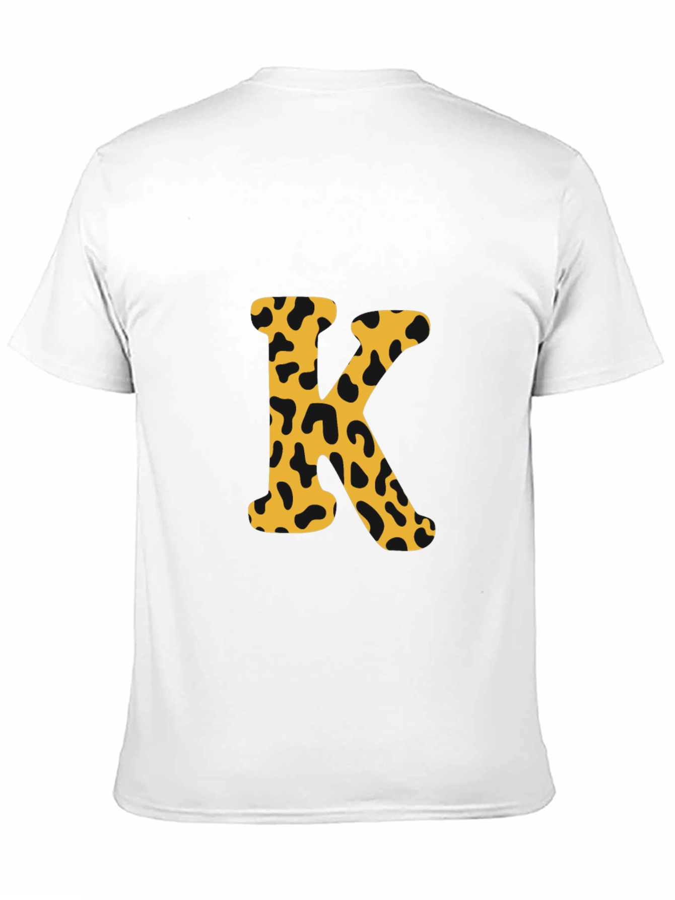 Leopard Print K Black T-Shirt
