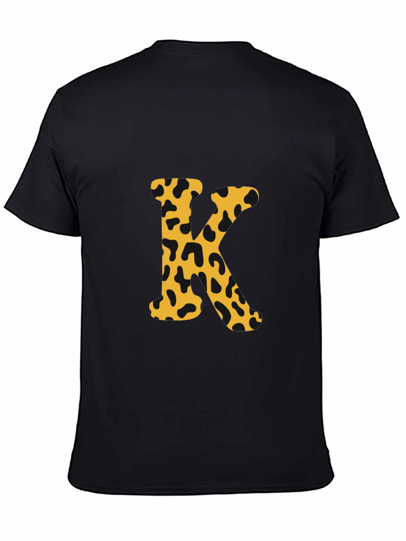 Leopard Print K Black T-Shirt