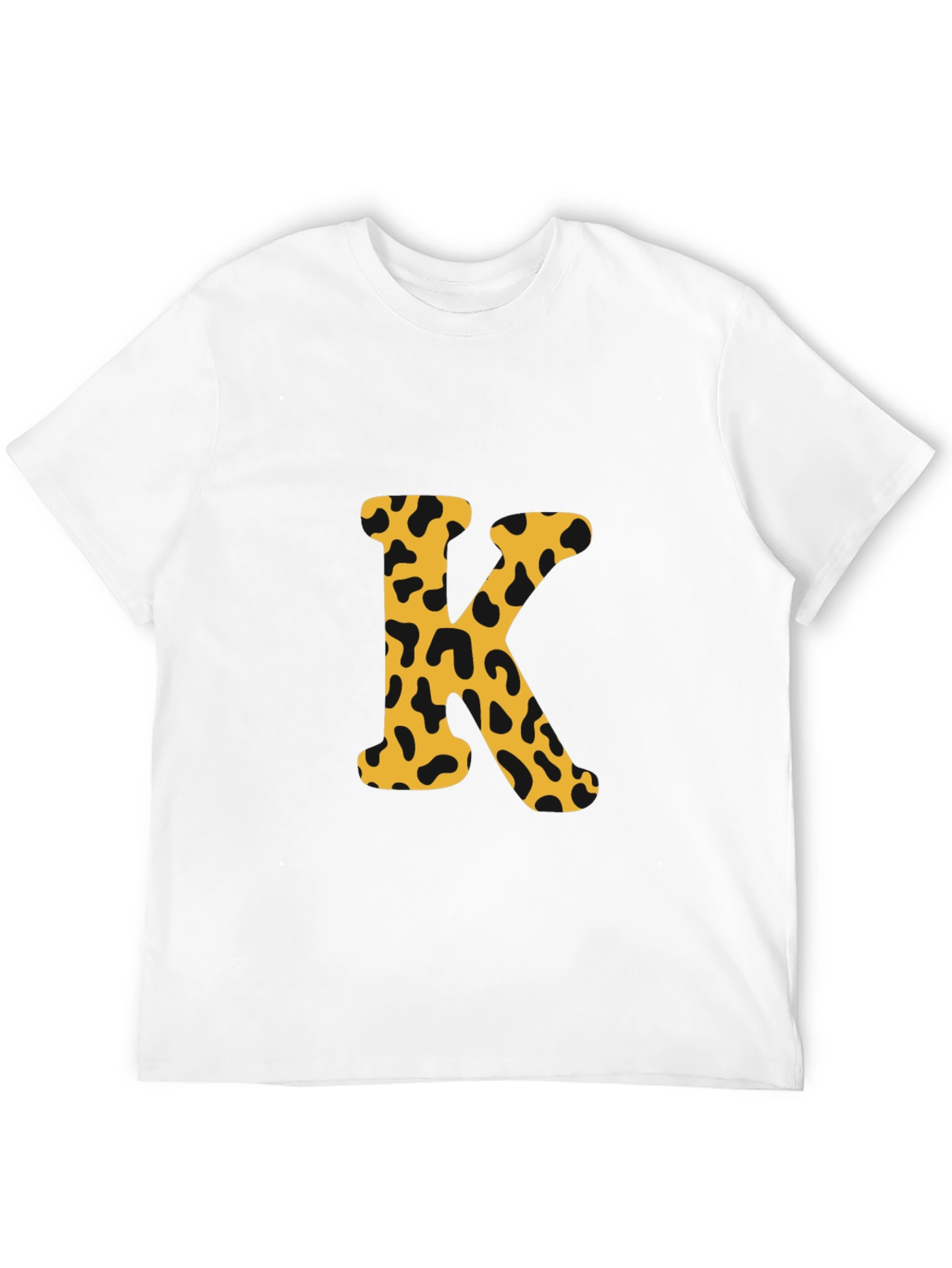Leopard Print K Black T-Shirt