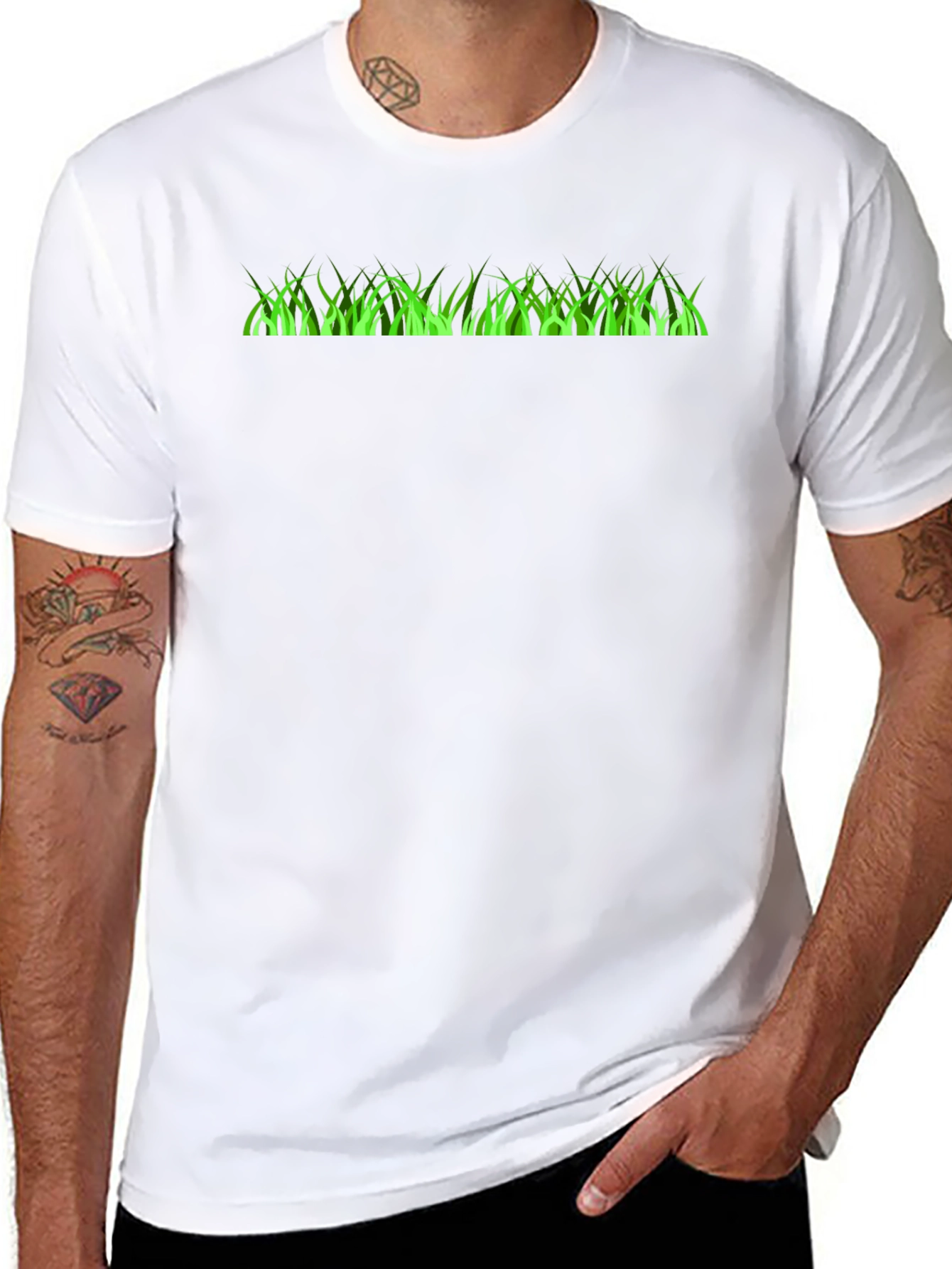 Grass Graphic Black T-Shirt