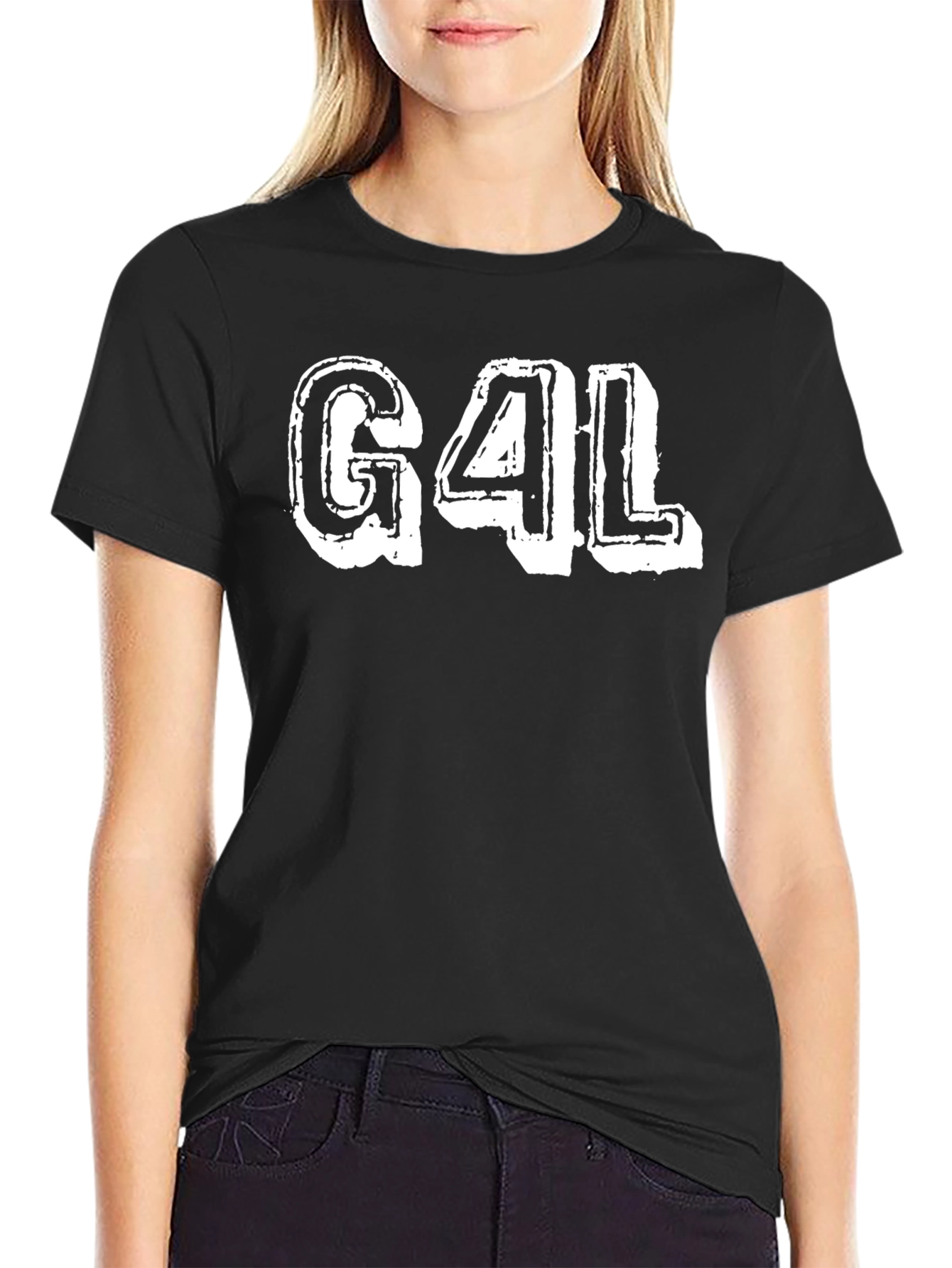 G4L Graphic T-Shirt - Black Cotton Tee