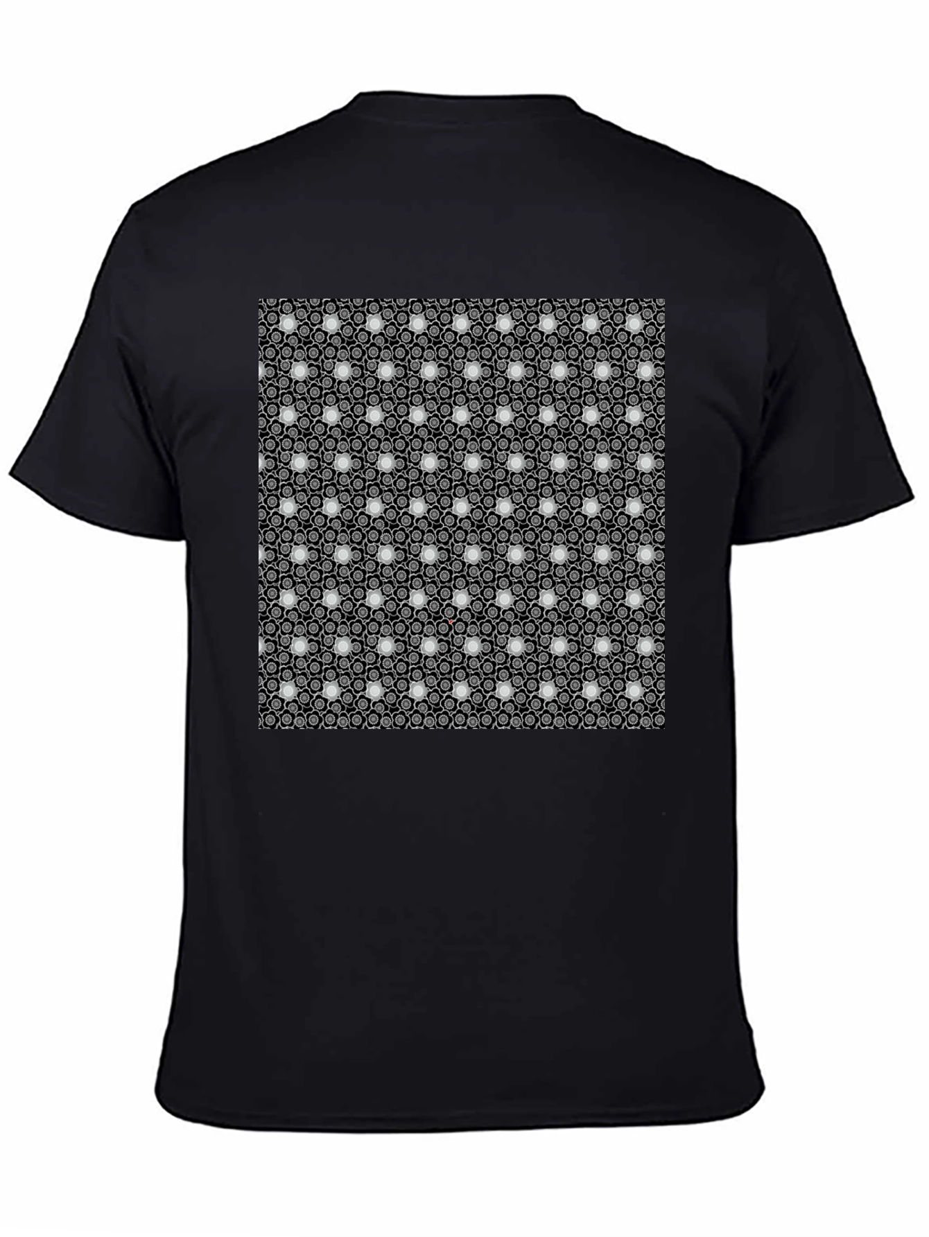 Patterned Black T-Shirt - Unique Design