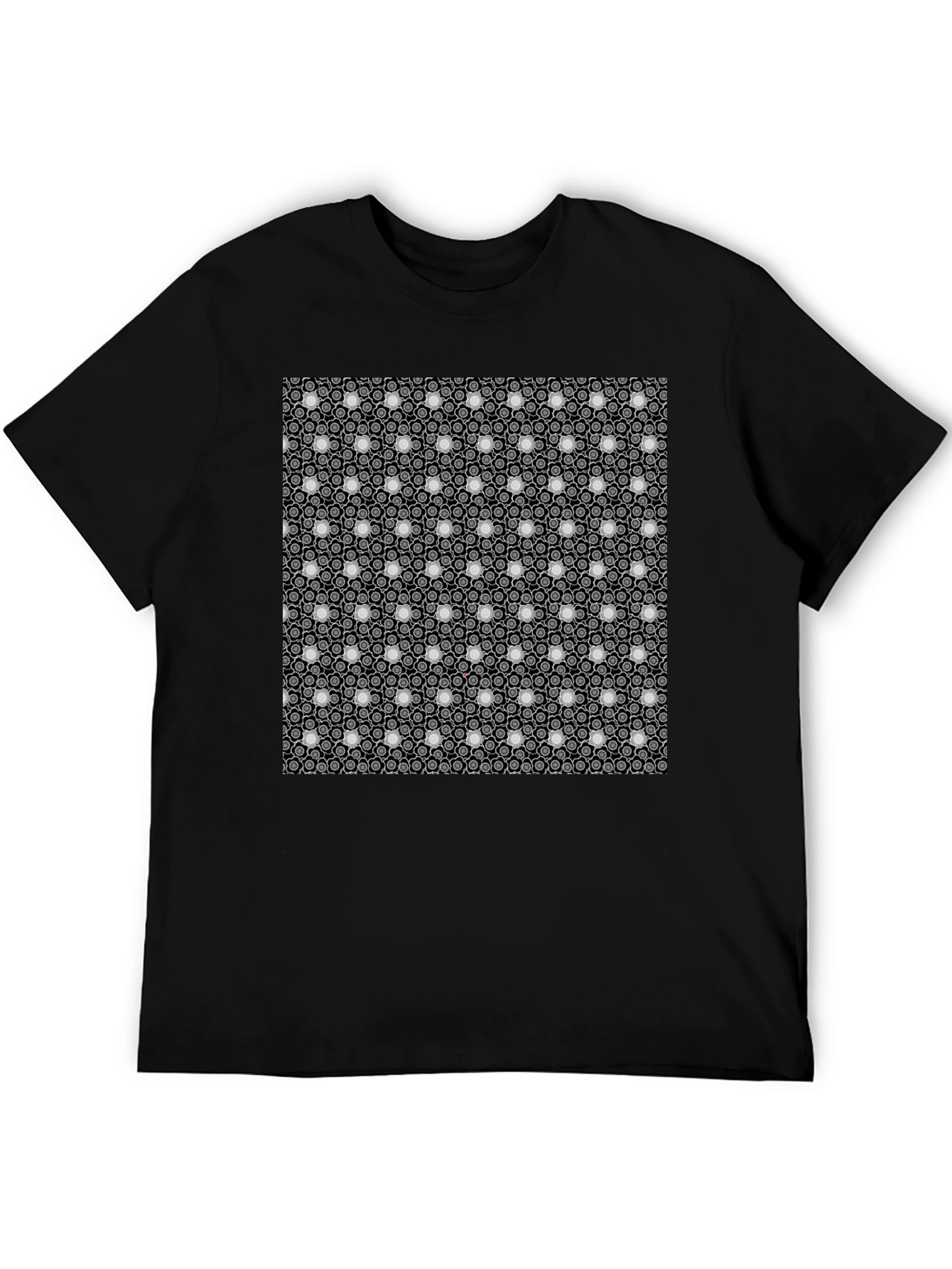 Patterned Black T-Shirt - Unique Design