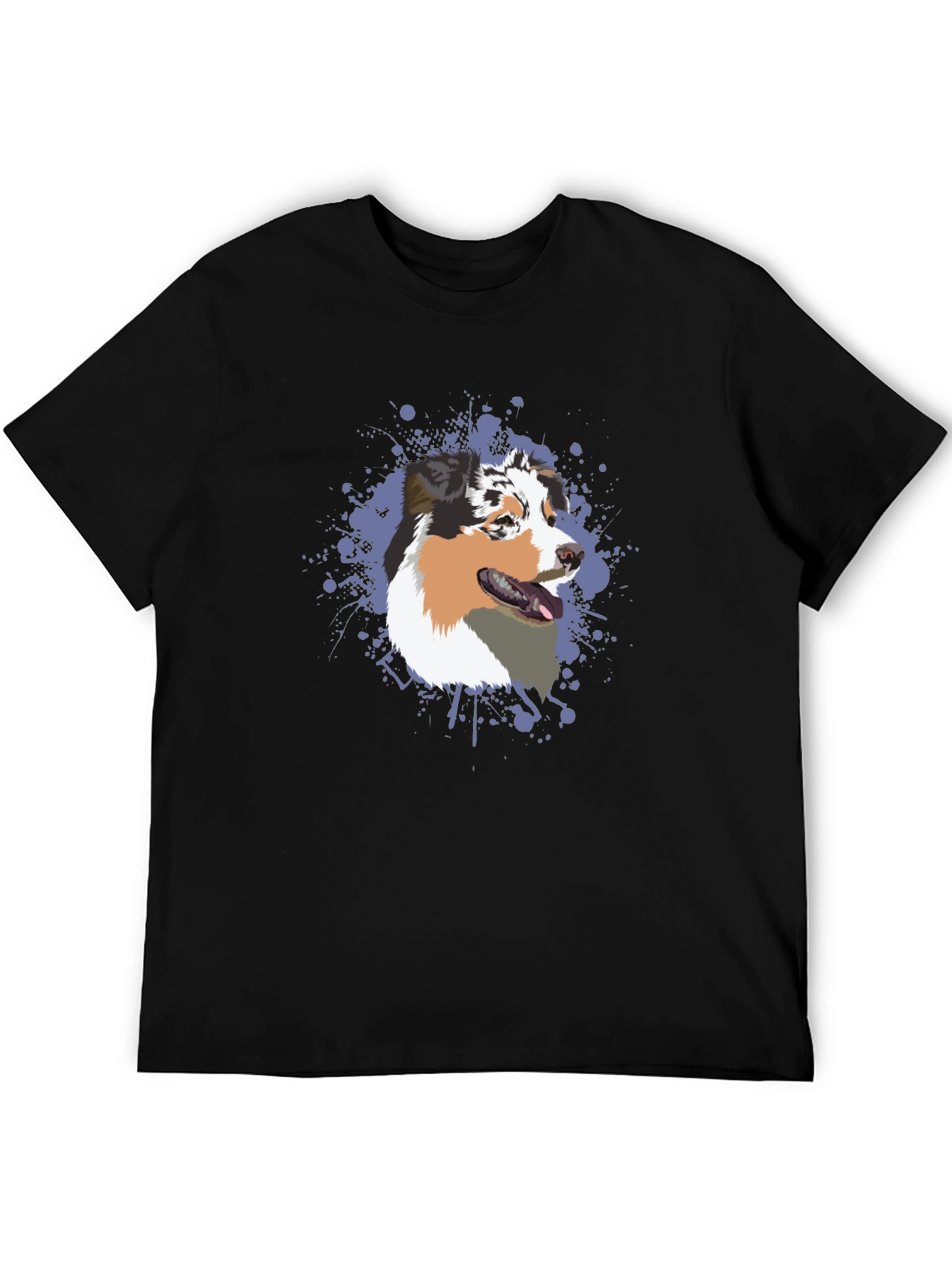 Dog Lovers Tee: Australian Shepherd Splash Design