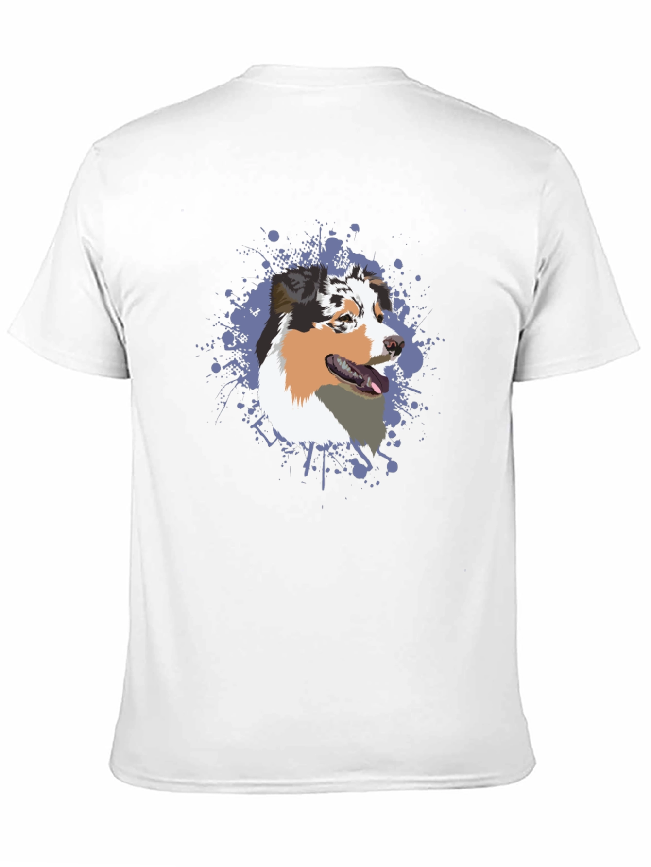 Dog Lovers Tee: Australian Shepherd Splash Design