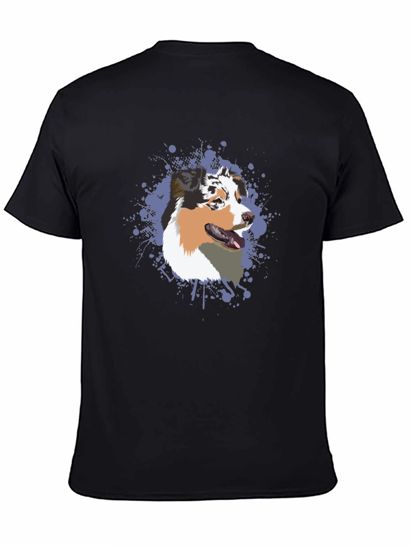 Dog Lovers Tee: Australian Shepherd Splash Design