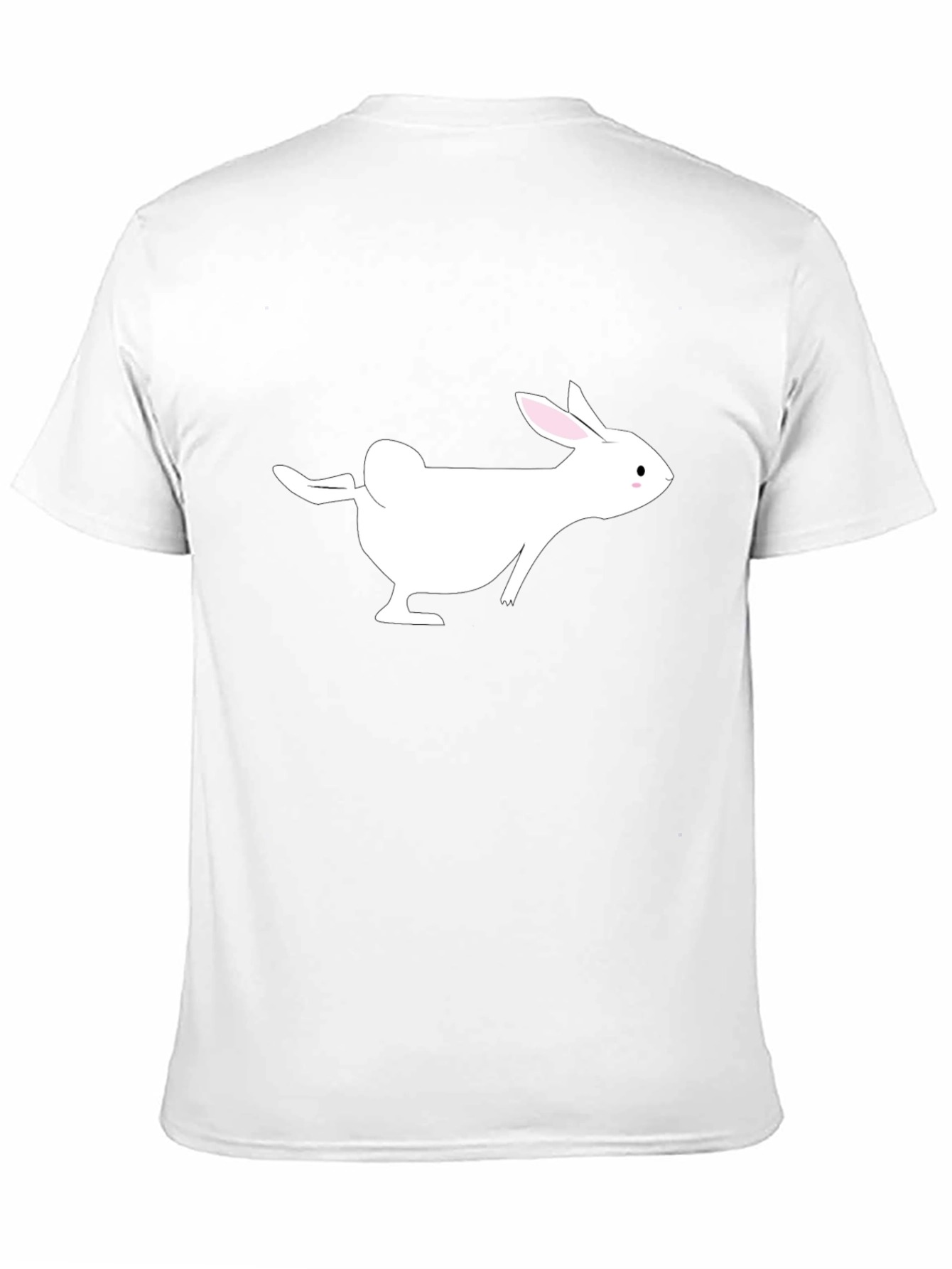 Funny Rabbit Graphic Black T-Shirt