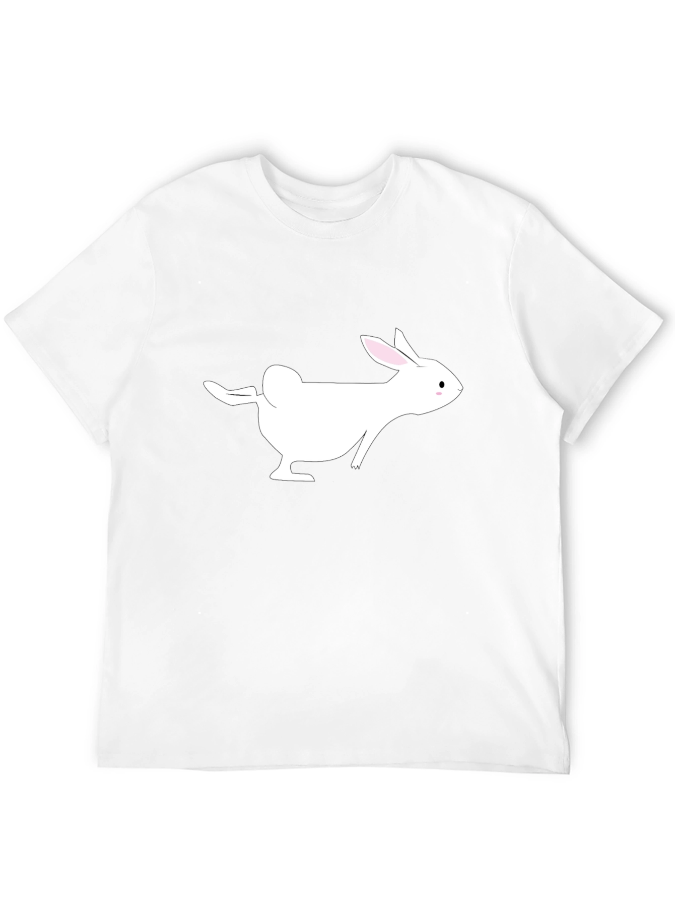 Funny Rabbit Graphic Black T-Shirt