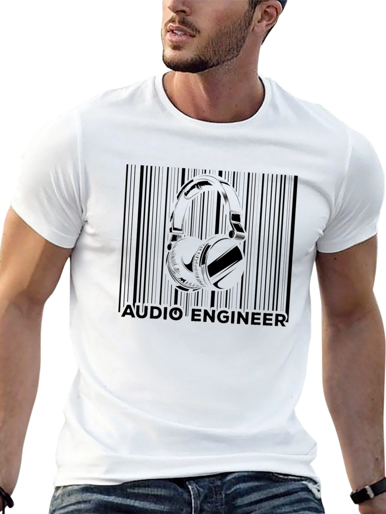 Audio Engineer Barcode T-Shirt - Musician Gift