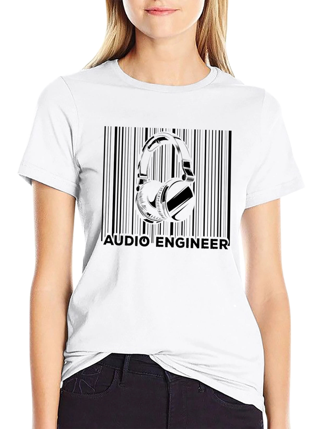 Audio Engineer Barcode T-Shirt - Musician Gift