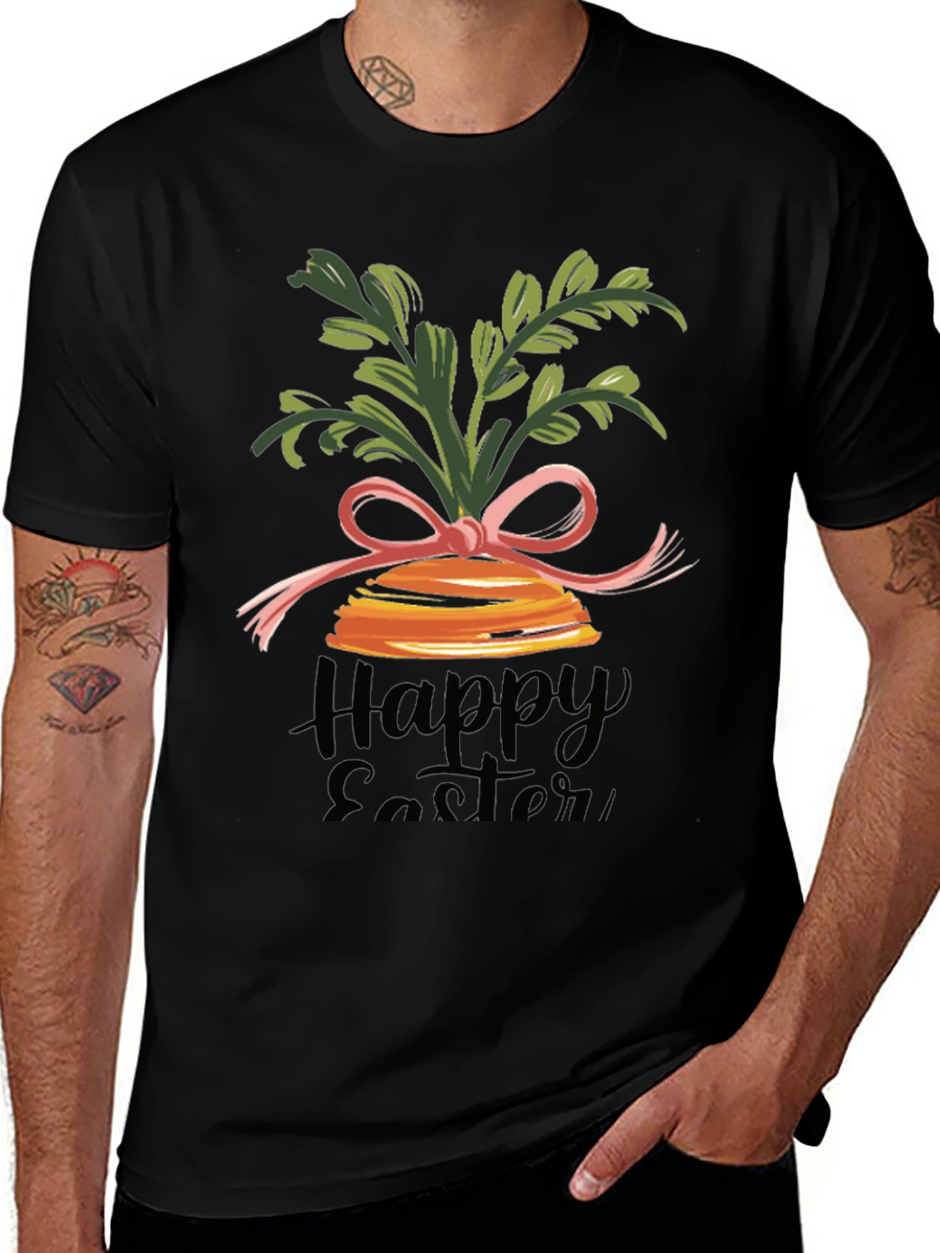Happy Easter Carrot Bow T-Shirt