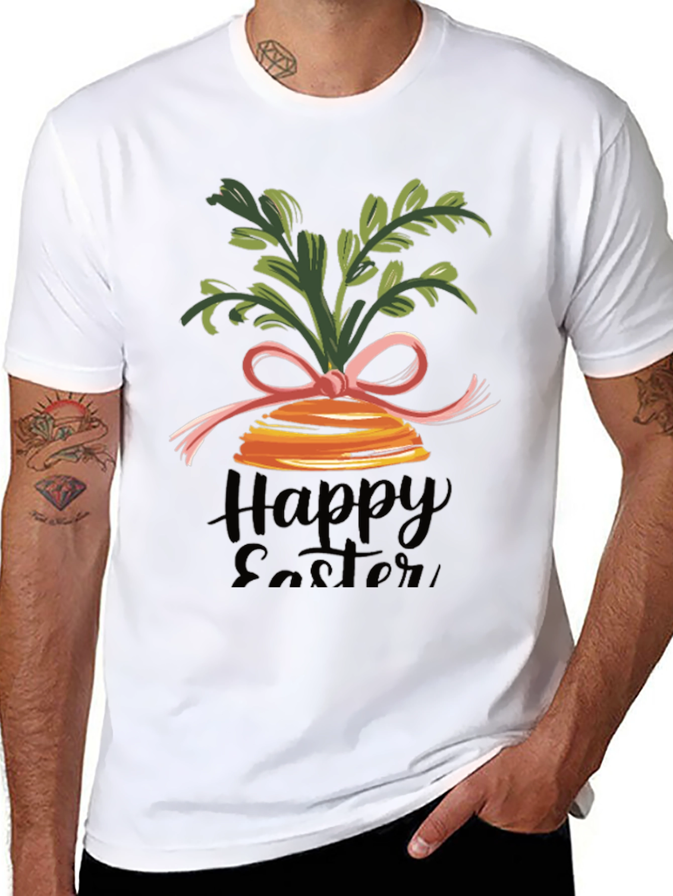 Happy Easter Carrot Bow T-Shirt