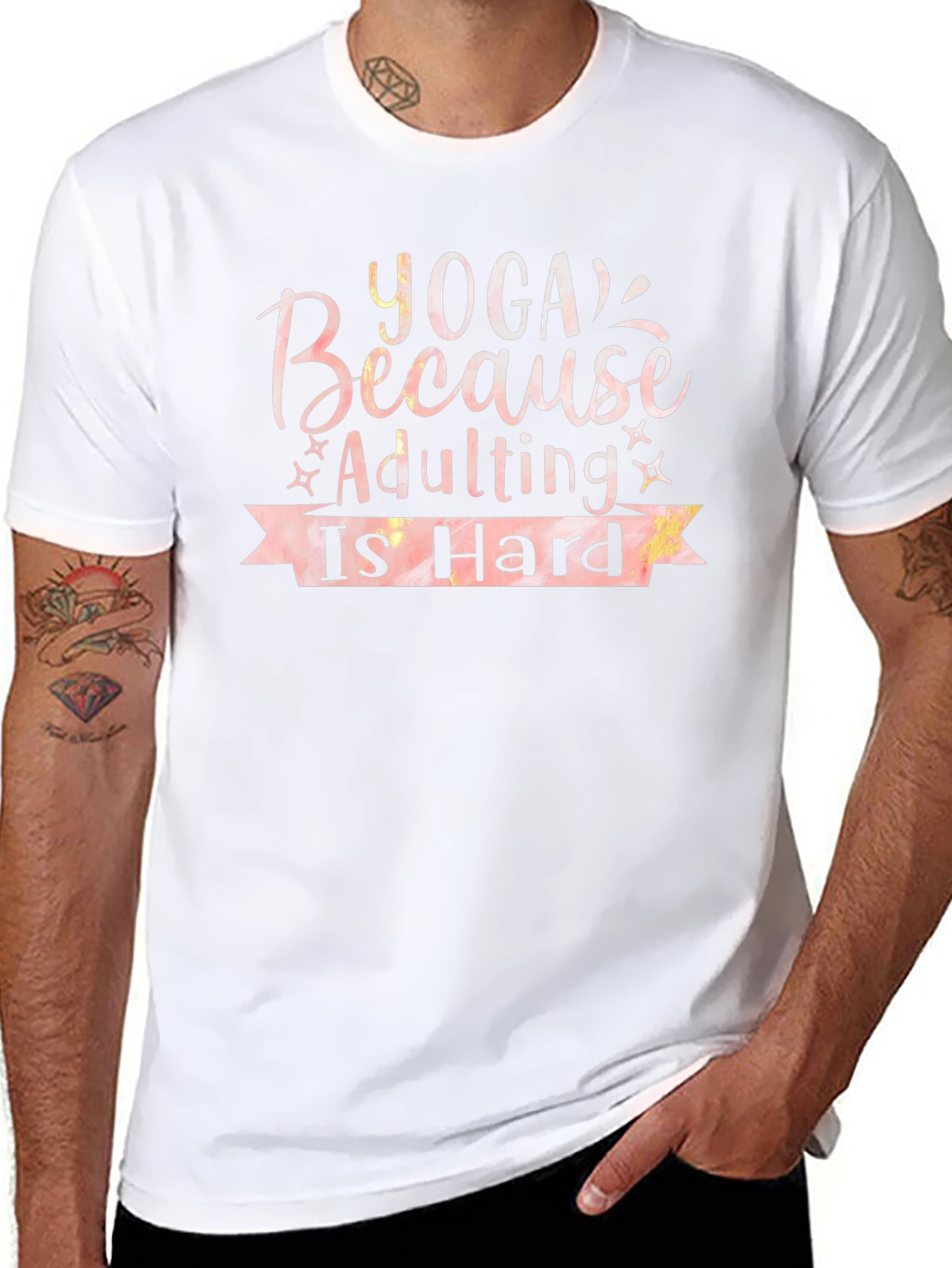 Yoga Because Adulting is Hard T-Shirt