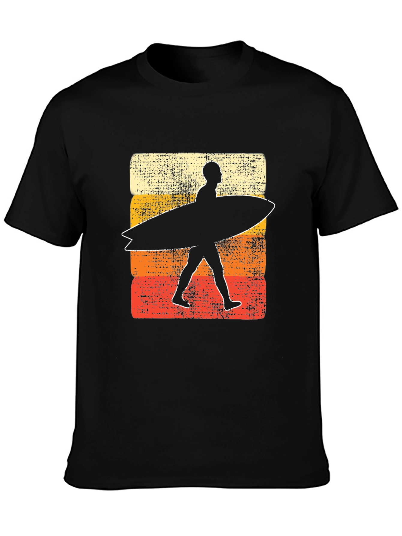 Retro Surfer Graphic Tee - Black