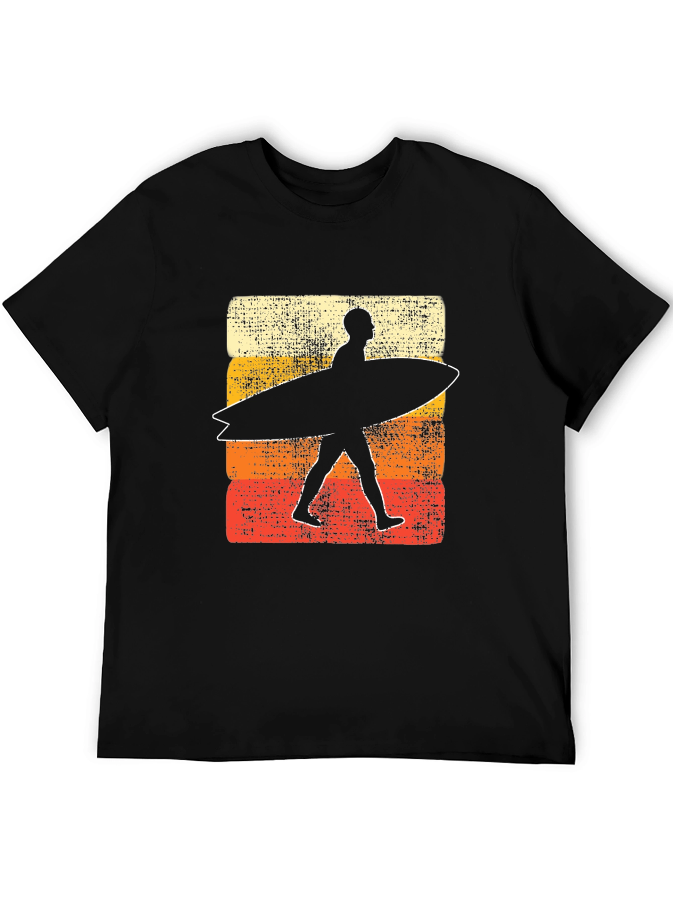 Retro Surfer Graphic Tee - Black