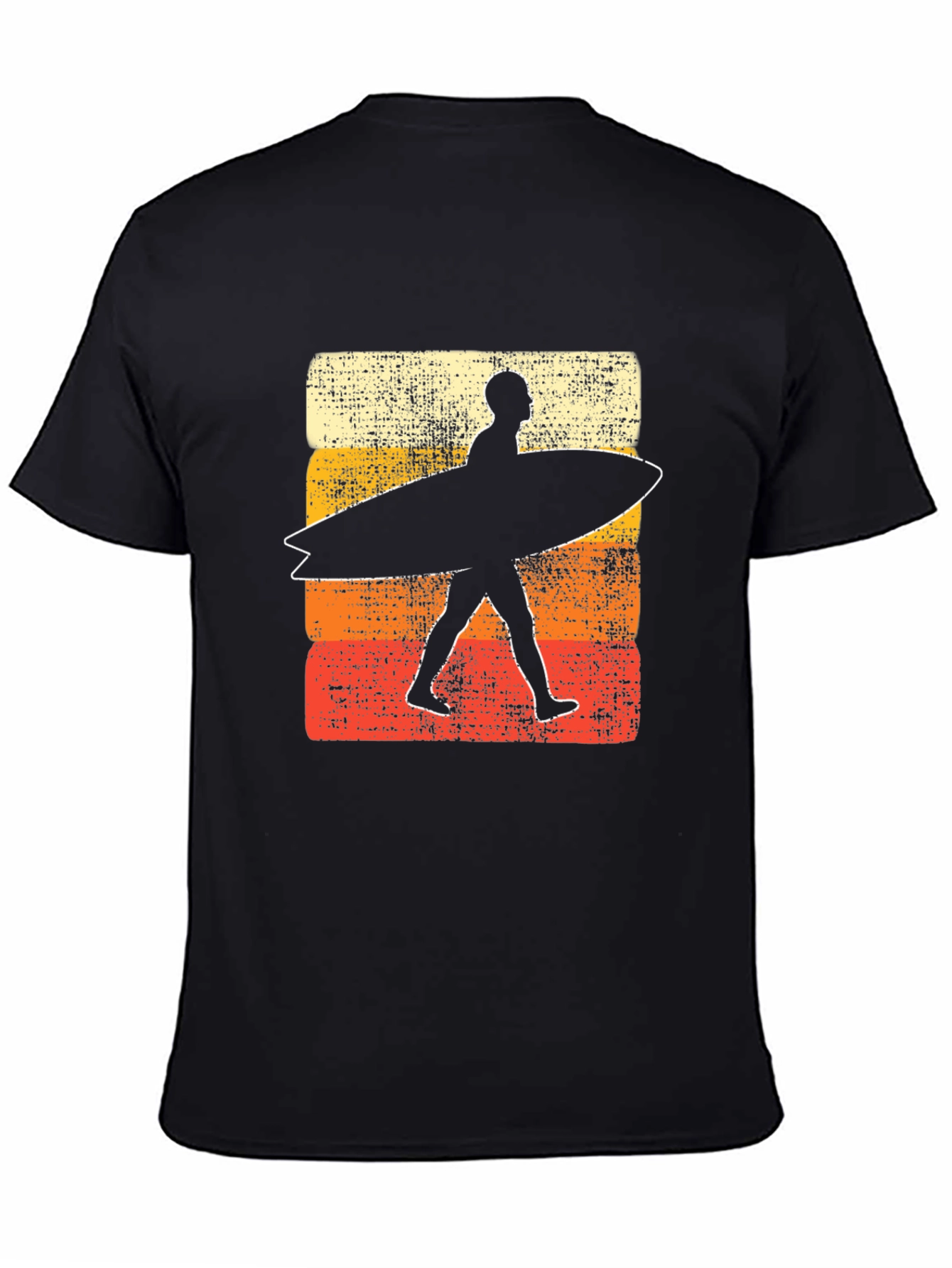Retro Surfer Graphic Tee - Black