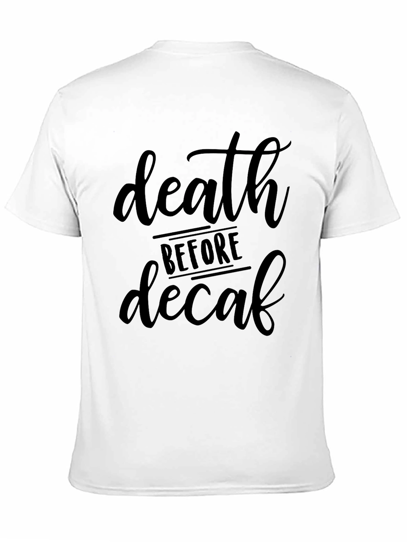 Death Before Decaf Graphic T-Shirt - Black