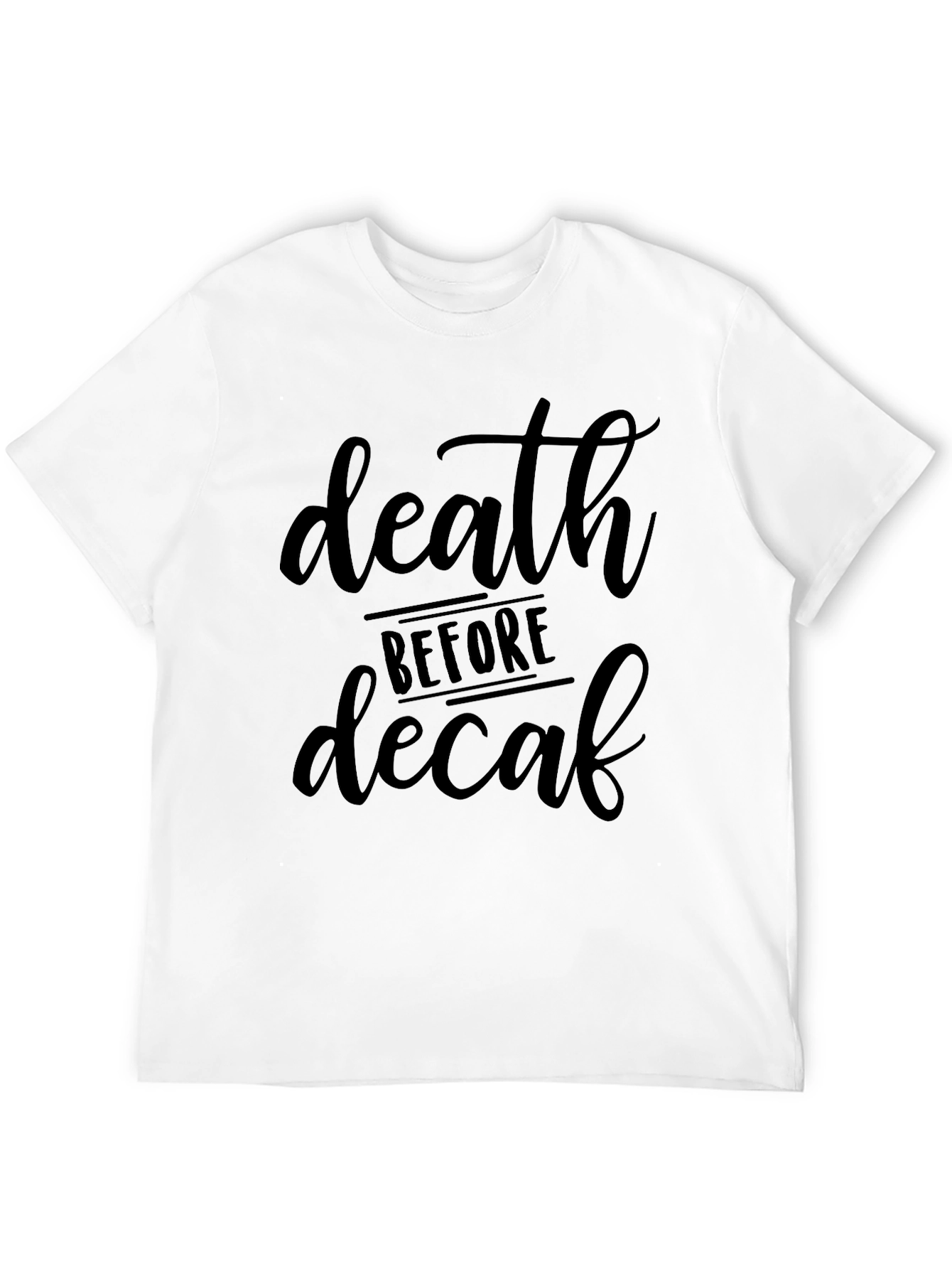 Death Before Decaf Graphic T-Shirt - Black