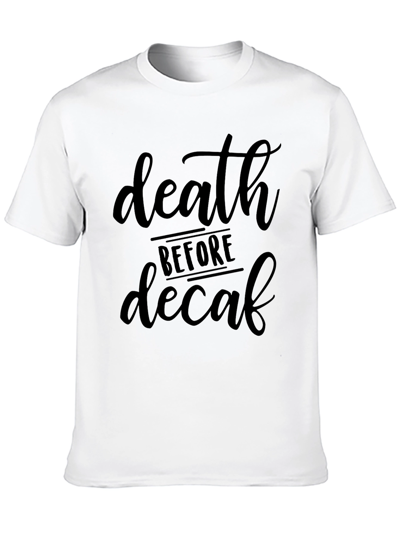 Death Before Decaf Graphic T-Shirt - Black