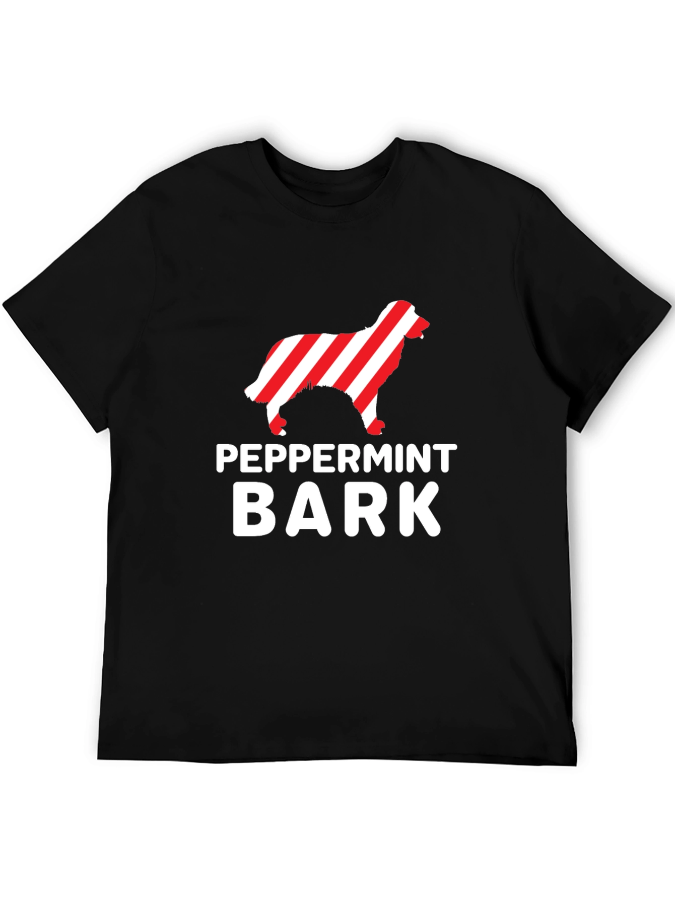 Peppermint Bark Dog Lover Black Tee