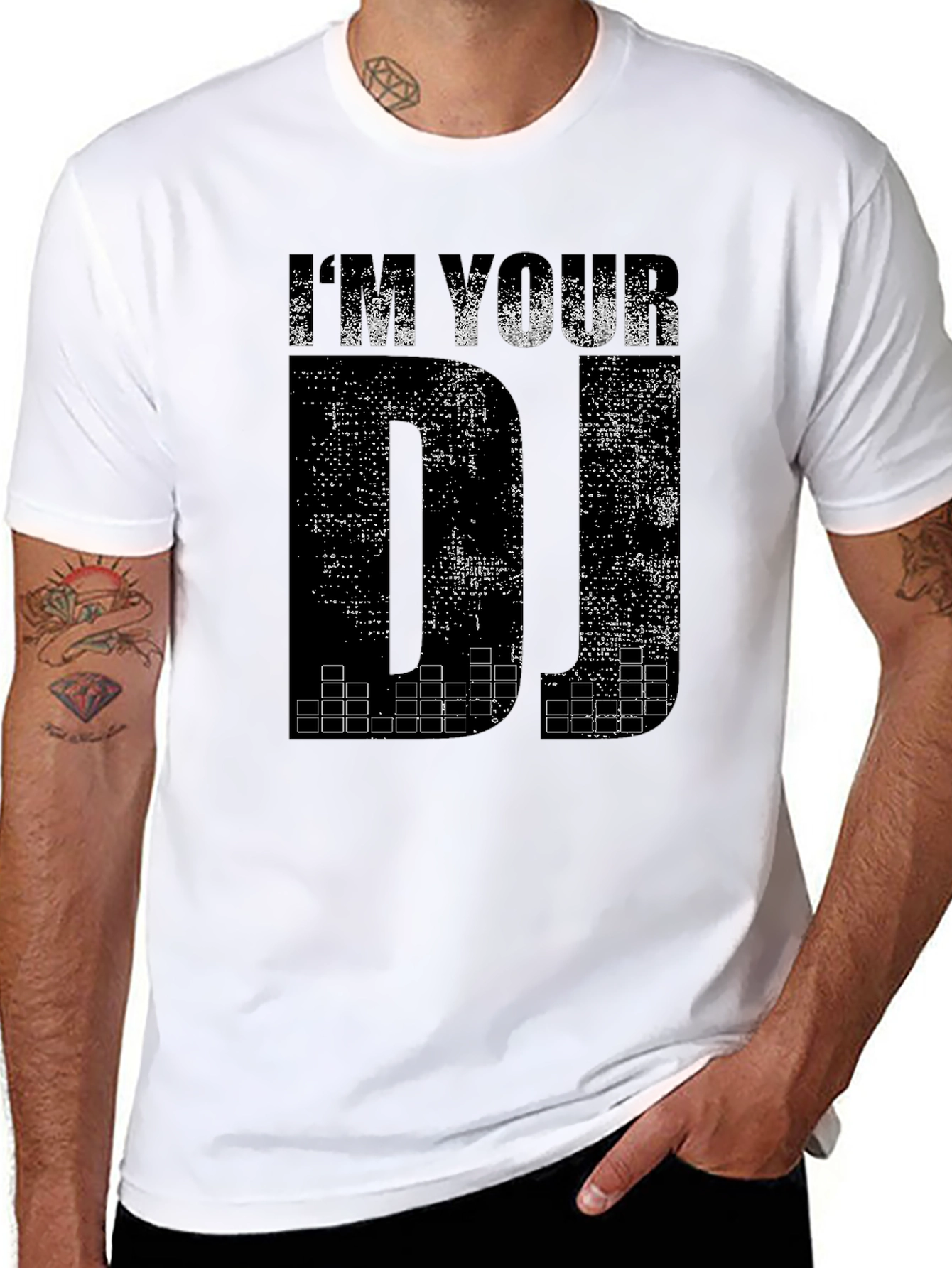 Im Your DJ Graphic Print Crew Neck T-Shirt