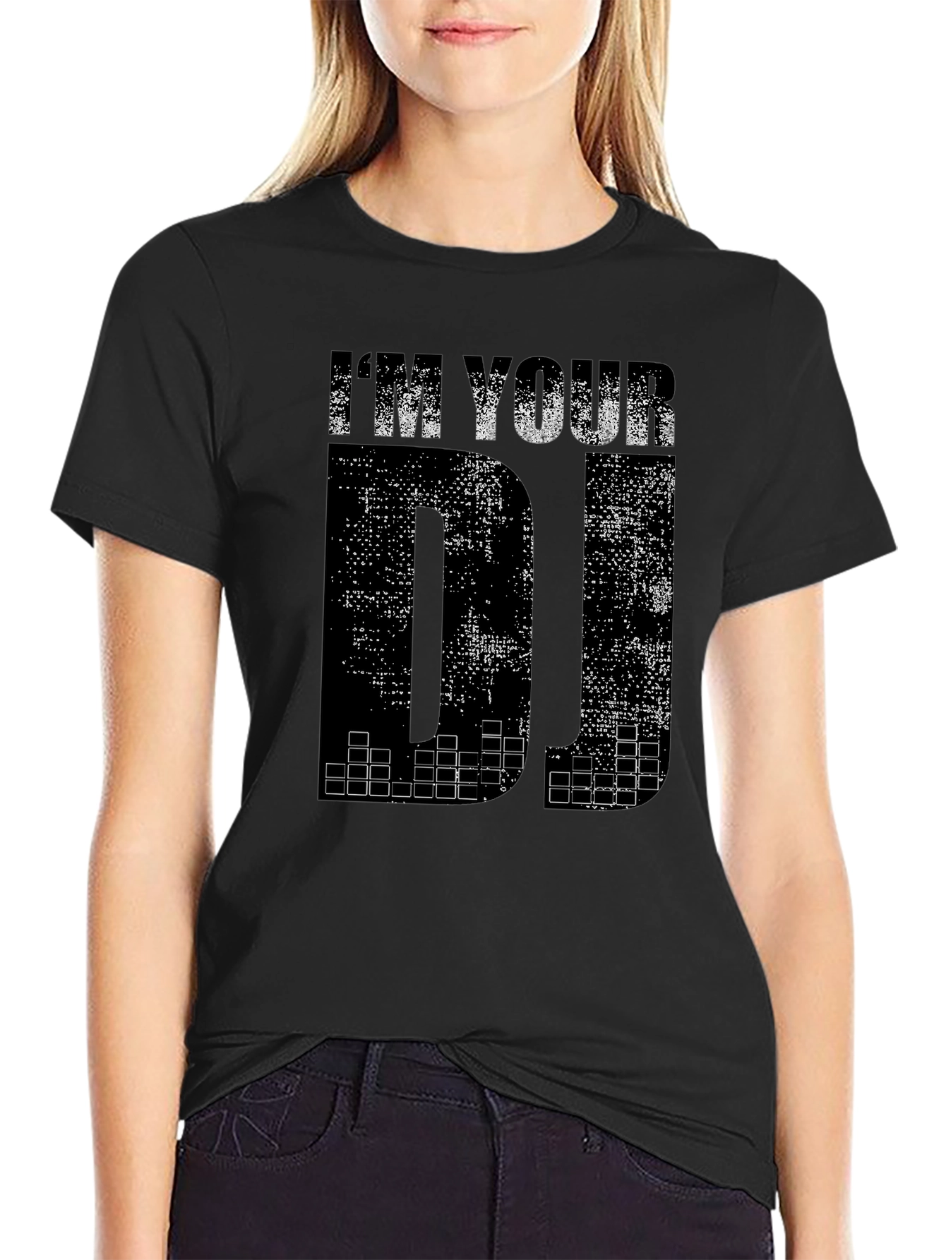 Im Your DJ Graphic Print Crew Neck T-Shirt