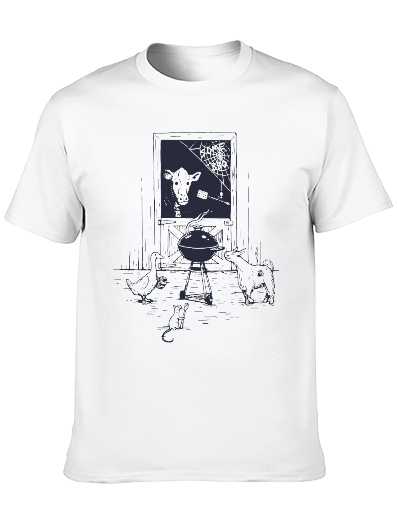 Black Graphic Tee - Backyard BBQ Design