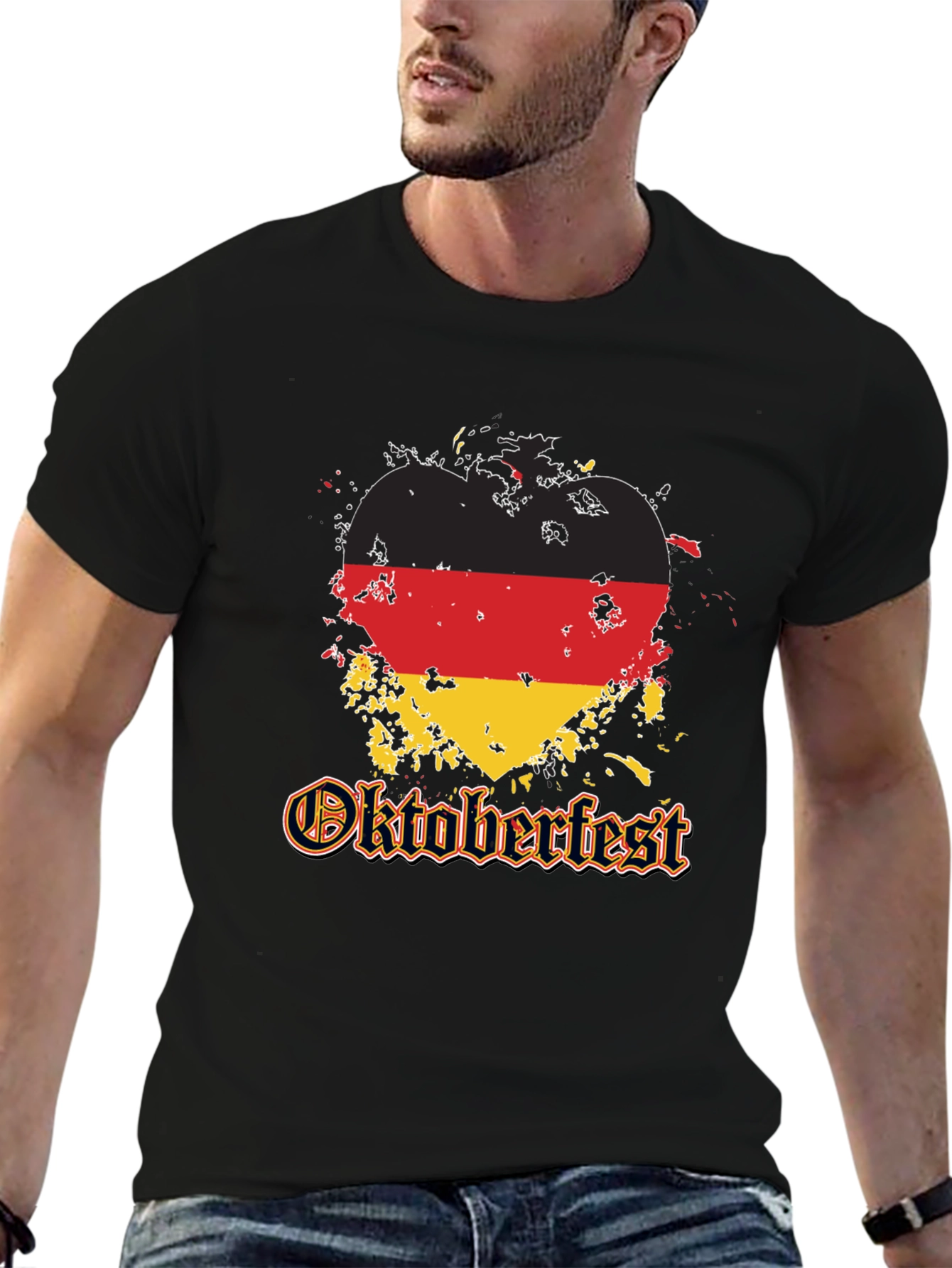 Oktoberfest German Flag Heart T-Shirt