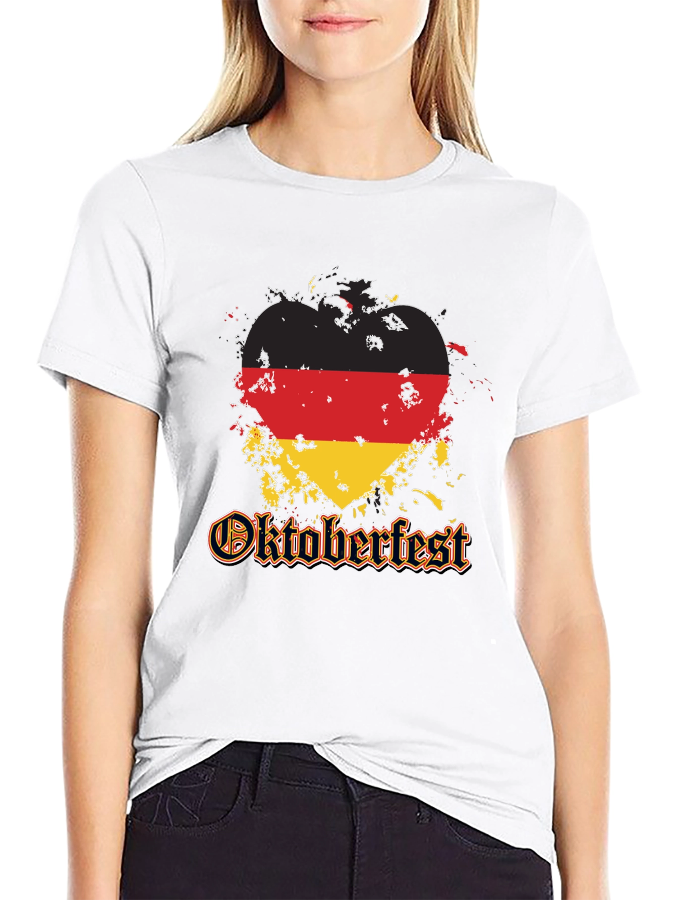 Oktoberfest German Flag Heart T-Shirt