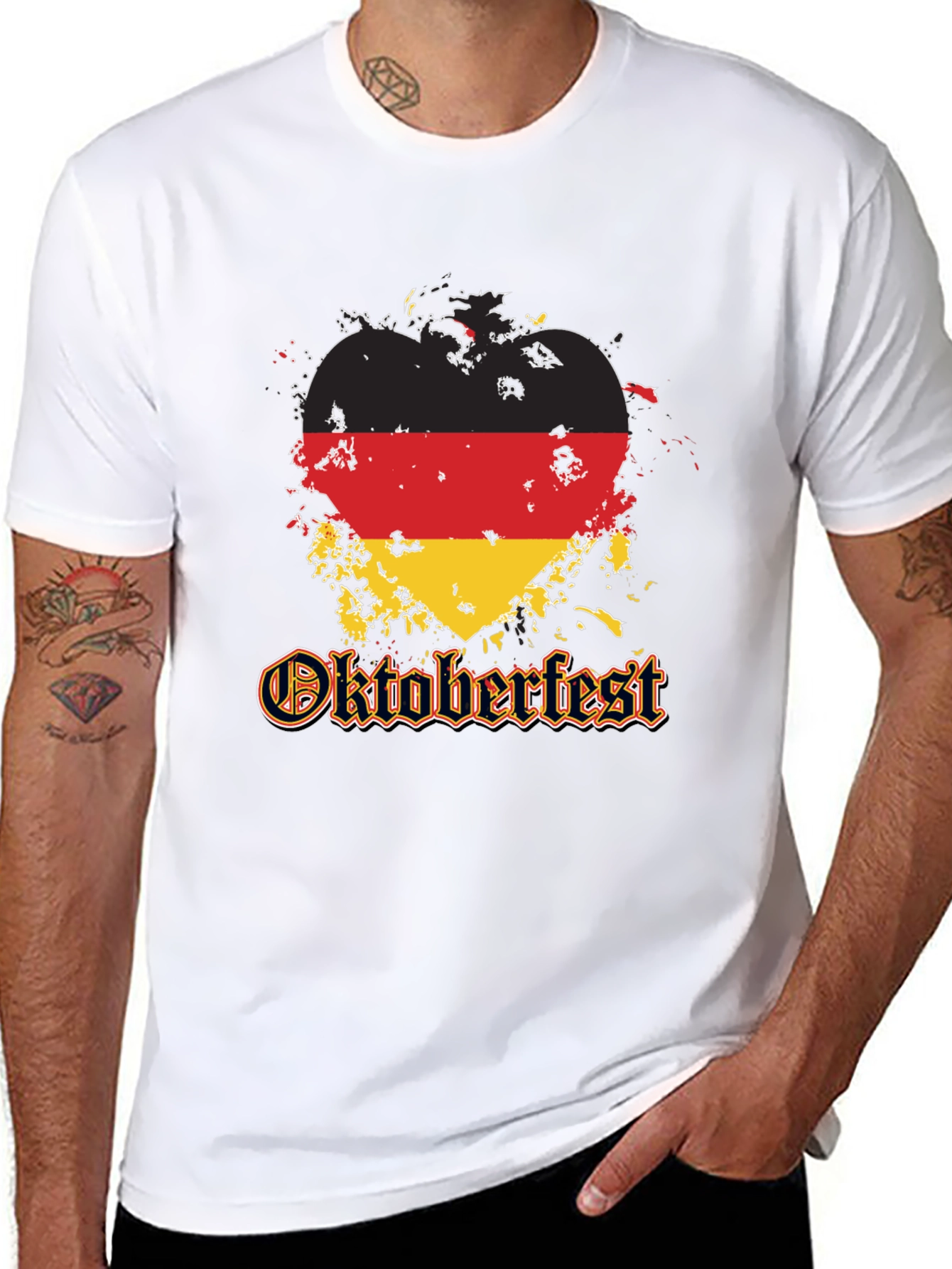 Oktoberfest German Flag Heart T-Shirt