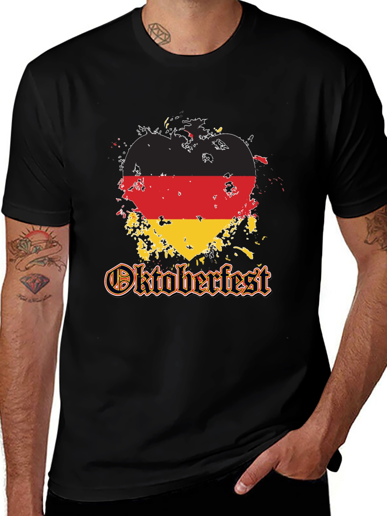 Oktoberfest German Flag Heart T-Shirt