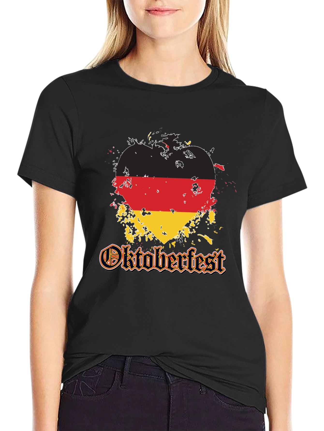 Oktoberfest German Flag Heart T-Shirt
