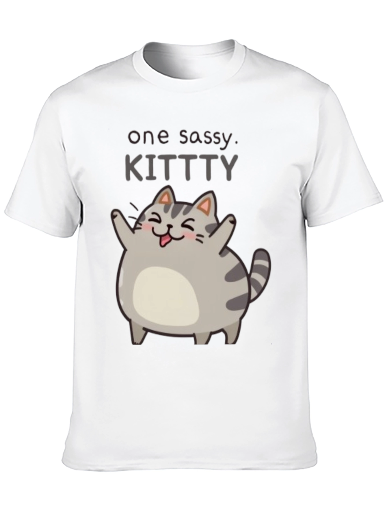Sassy Kitty Black T-Shirt - Unisex Cute Cat Tee