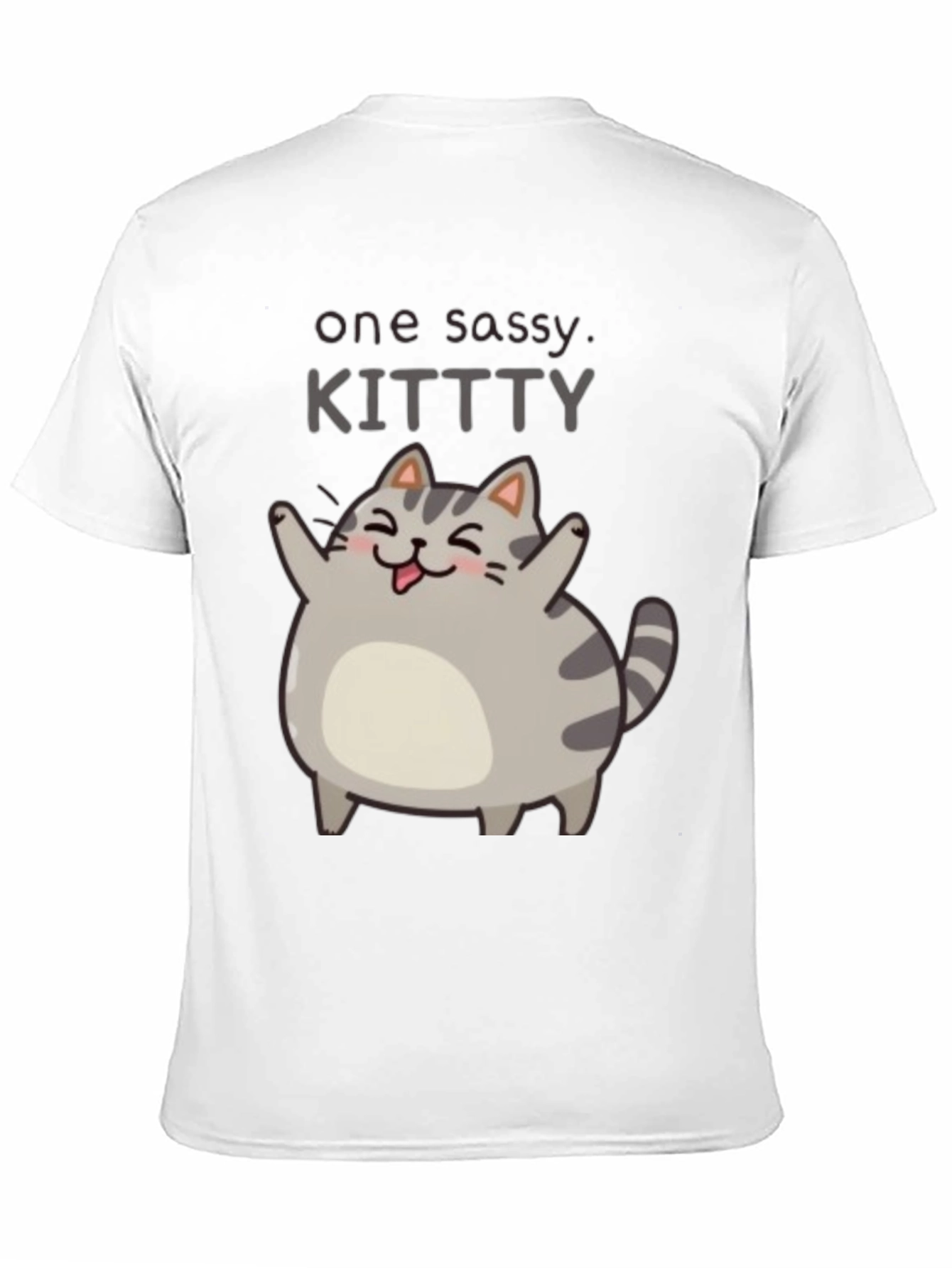 Sassy Kitty Black T-Shirt - Unisex Cute Cat Tee