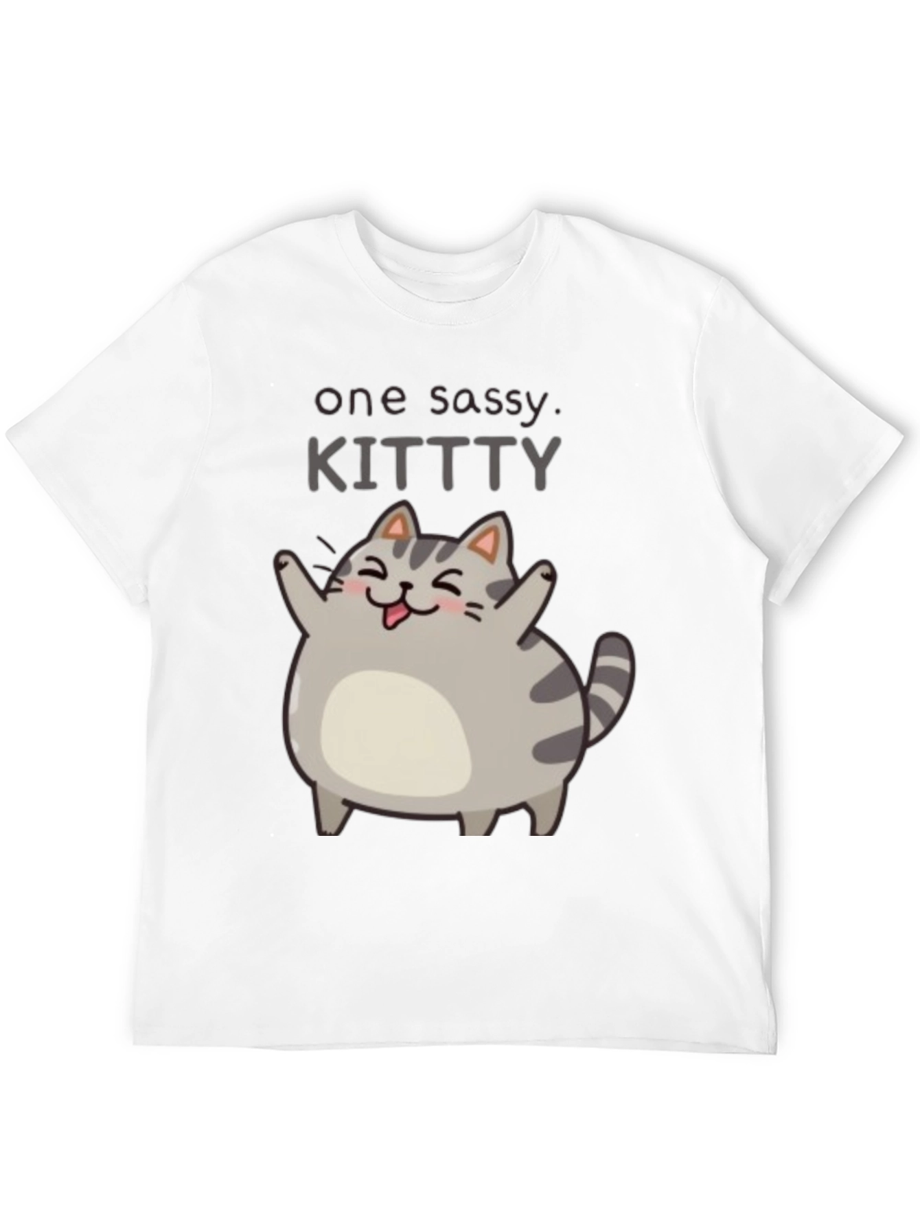 Sassy Kitty Black T-Shirt - Unisex Cute Cat Tee