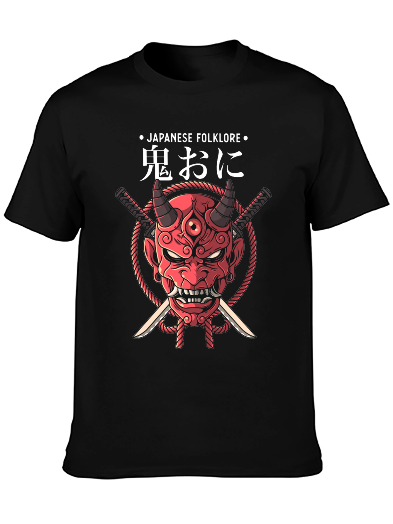 Japanese Folklore Oni Mask T-Shirt